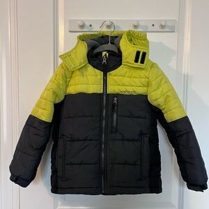 London Fog Kids Puffer Jacket | Hooded | Size M (5–6)